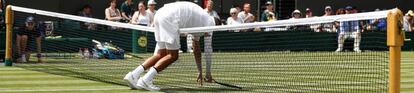 Kyrgios, durante el partido contra Thompson.