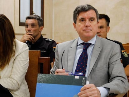 El expresidente del Govern balear Jaume Matas, durante el juicio por la construcción del hospital de de Son Espases.