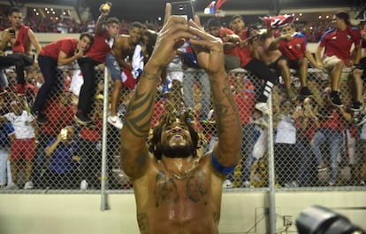 Román Torre, depois da vitória do Panamá.