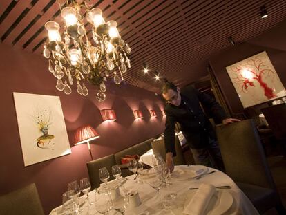 Comedor de T'amerò, cuyo nombre es un homenaje a Domenico Modugno, tercer local en Madrid de Ángelo de Salvo.