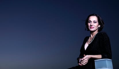 Natalia Millán, en otro momento de la entrevista en el teatro de La Latina.