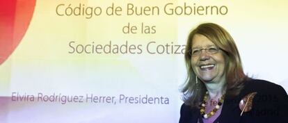 La presidenta de la CNMV, Elvira Rodríguez.