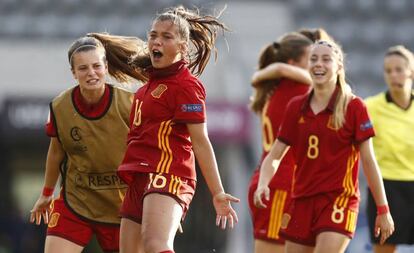 Llompart celebra su gol ante Alemania.