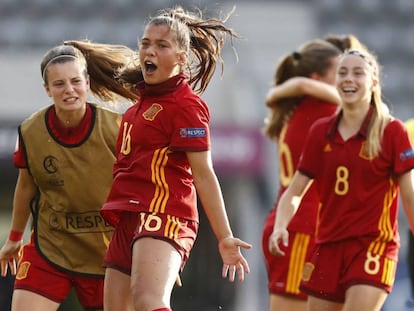 Llompart celebra su gol ante Alemania.