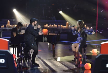 Joaquín Garli interpretó un tema con su 'coach', Malú.