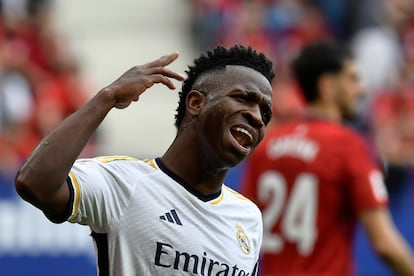 Vinicius Junior, durante el partido del Madrid frente a Osasuna, el pasado 16 de marzo.