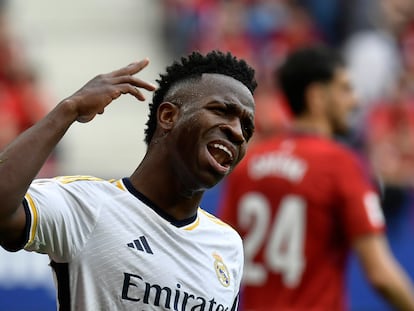 Vinicius Junior, durante el partido del Madrid frente a Osasuna, el pasado 16 de marzo.