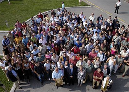 Valentín Fuster, con sus alumnos del curso de la Universidad Menéndez Pelayo en Santander.
/ PABLO HOJAS