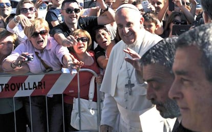 Francisco, a sua chegada ao presídio de Castrovillari.