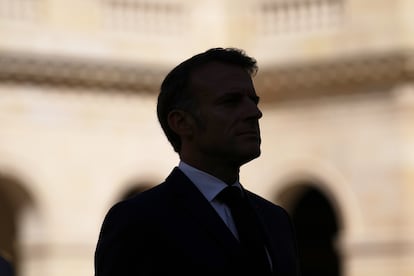 El presidente francés, Emmanuel Macron, en una ceremonia militar el pasado jueves.