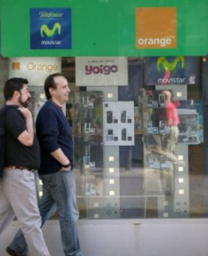 Tienda de telefonía móvil en Madrid.