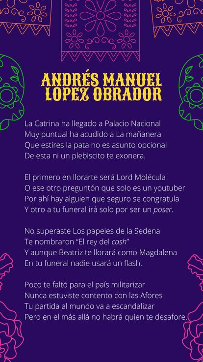 Calaverita literaria a Andrés Manuel López Obrador