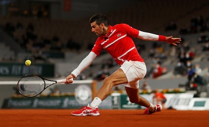 Djokovic, durante su partido de los octavos.