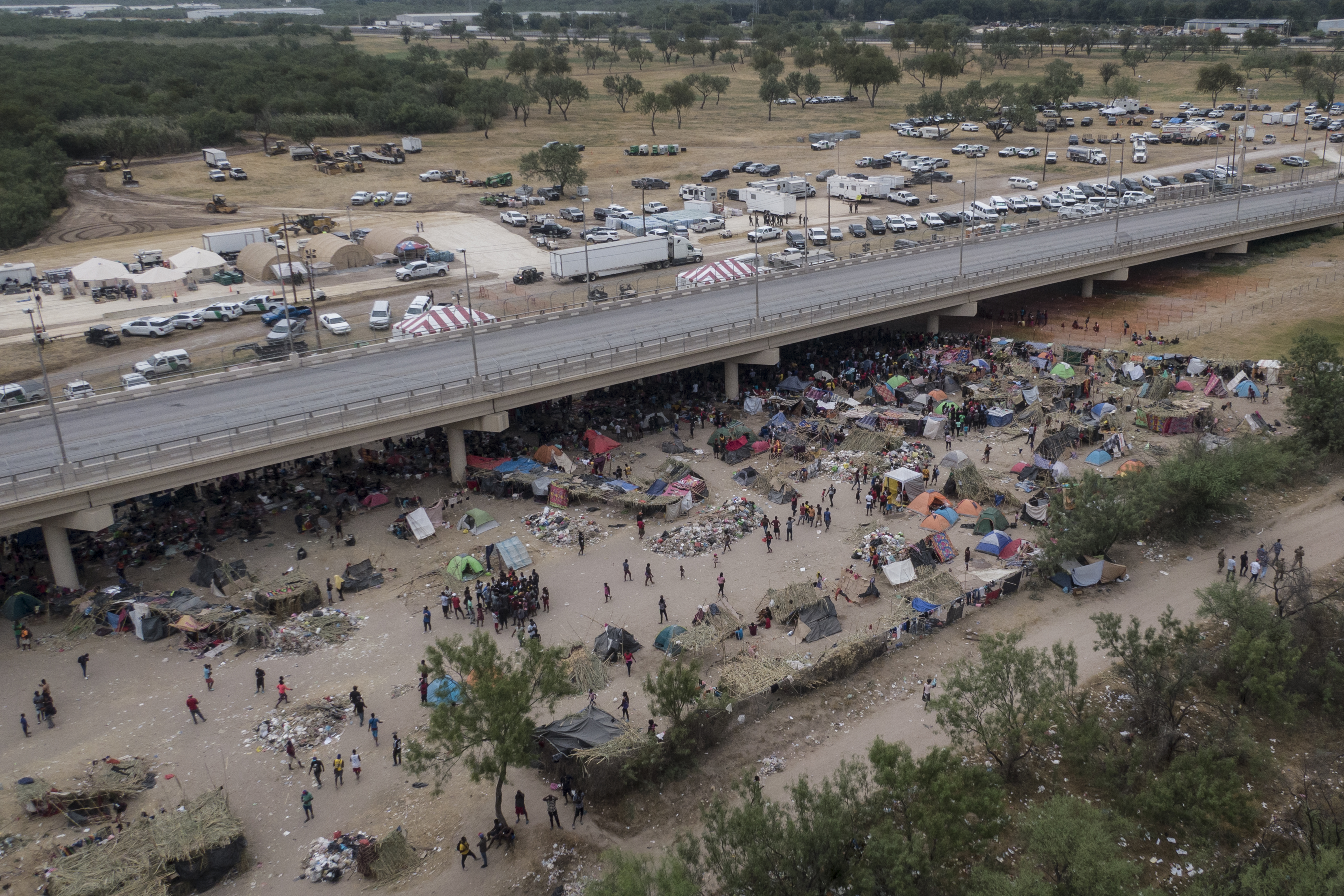 Migrantes haitianos en Texas