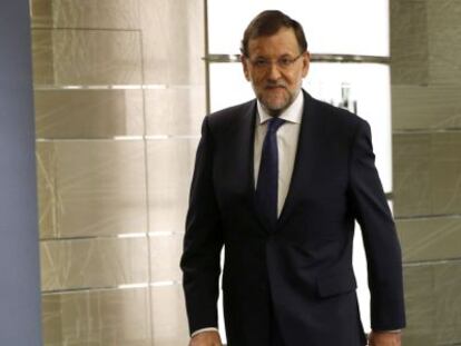 El presidente del Gobierno, Mariano Rajoy, en una comparecencia reciente en el Palacio de La Moncloa. 