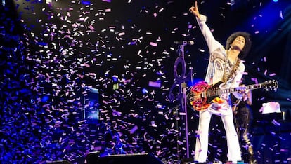 Prince, en un concierto en Birmingham en 2014.