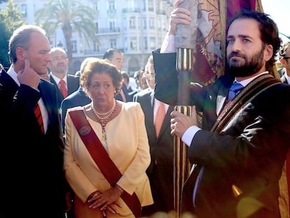 Alberto Fabra, presidente de Valencia, y la alcaldesa Rita Barberá, en 2014.