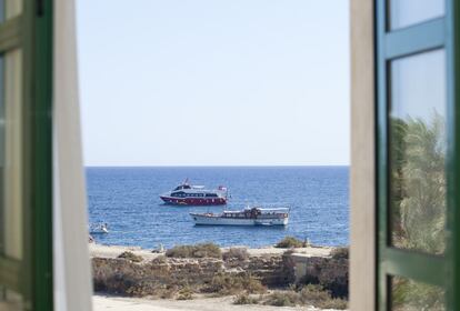 Vistas desde una habitación del hotel 'boutique' Isla de Tabarca.