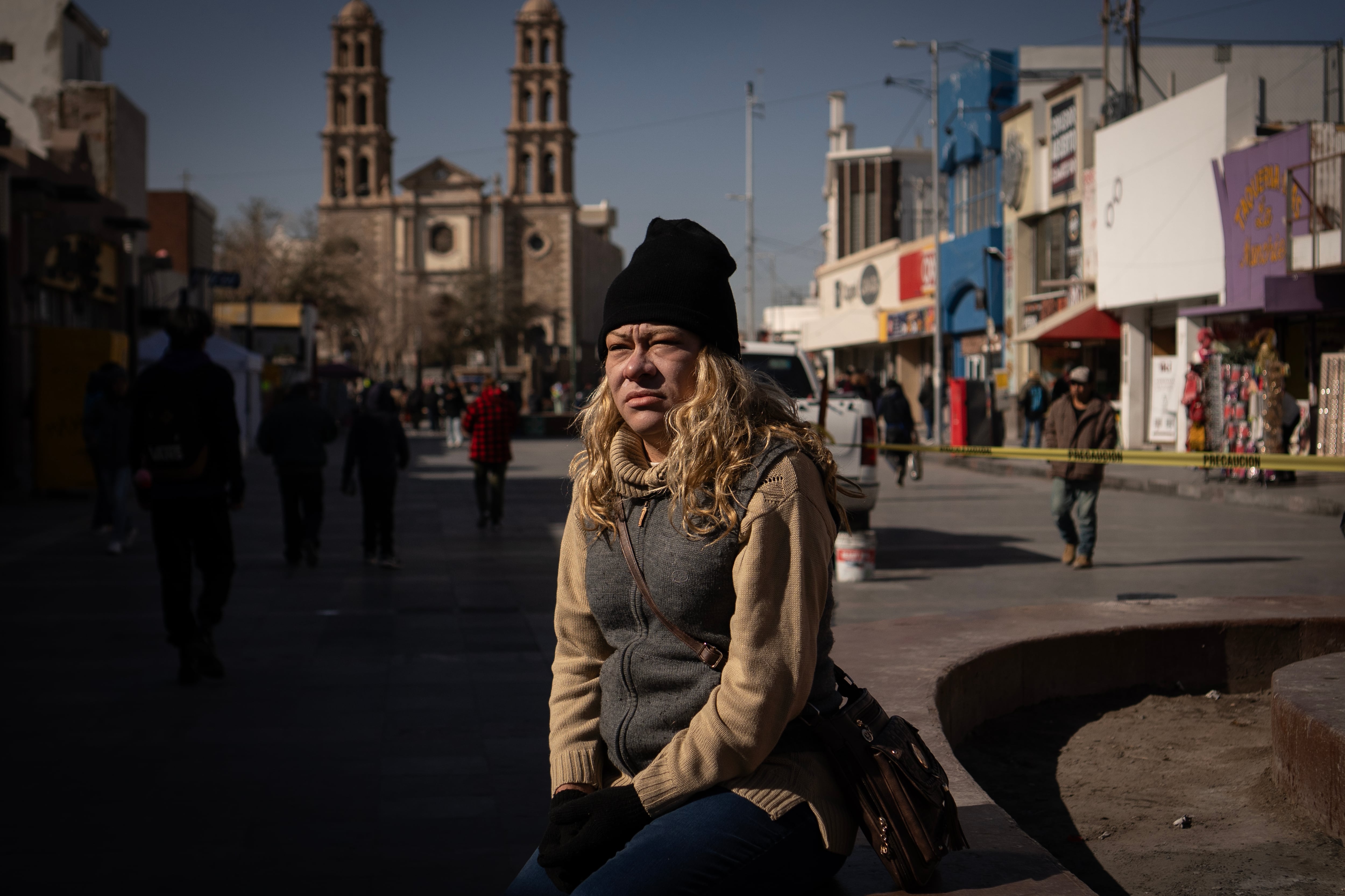 Sol Petit en el centro de Ciudad Juárez, el 23 de enero de 2025.