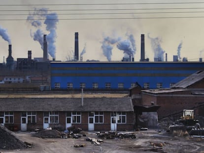 Vista de una de las áreas industriales de la ciudad de Muchangkou, en la región de Tangshan.