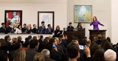 Una subasta de arte organizada por Sotheby’s en Londres en marzo de este año.