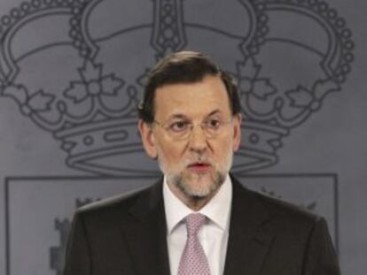 Mariano Rajoy, durante una rueda de prensa junto a Herman van Rompuy