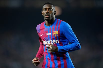 Dembélé en un partido del Barcelona contra el Elche.