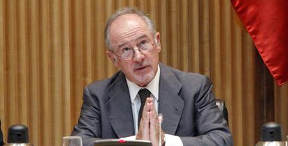 Rodrigo Rato, durante su comparecencia en el Congreso el 26 de julio de 2012.