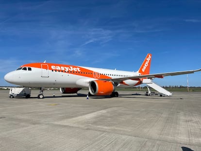 Un avión de easyJet, en Londres. 