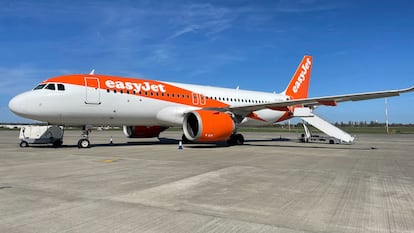 Un avión de easyJet, en Londres.