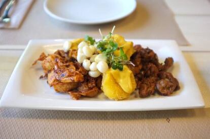 Callos y mollejas, algo duritas pero sabrosas