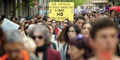 Manifestación en Madrid contra la viloencia machista