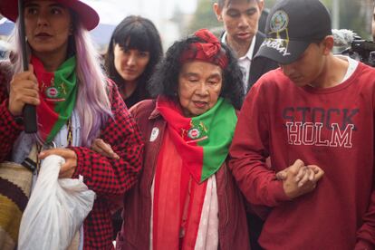 Totó La Momposina estuvo presente en la protesta musical contra el Gobierno de Iván Duque en el año 2019, en Bogotá. 