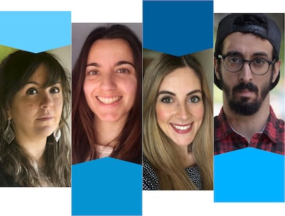 De izquierda a derecha: Alicia García, Belén Amoraga, Nerea Gómez y Adam Choukrallah.