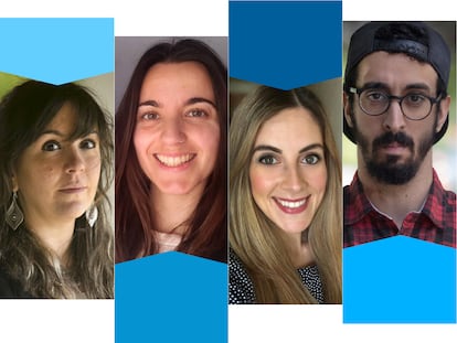 De izquierda a derecha: Alicia García, Belén Amoraga, Nerea Gómez y Adam Choukrallah.