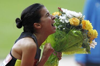 Selsouli celebra su victoria en París de junio