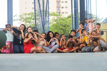 Crianças na Casa do Zezinho antes da pandemia.