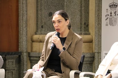 Lucila Pascua durante el conversatorio este jueves en Madrid.