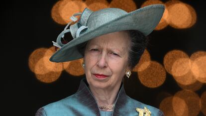 La princesa Ana después del servicio nacional de acción de gracias para celebrar el Jubileo de Platino de la reina Isabel, el 3 de junio de 2022 en Londres (Inglaterra).