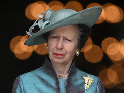 La princesa Ana después del servicio nacional de acción de gracias para celebrar el Jubileo de Platino de la reina Isabel, el 3 de junio de 2022 en Londres (Inglaterra).