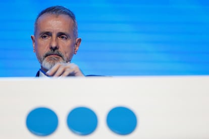 Marc Murtra, en la reciente presentación de resultados de Telefónica.
