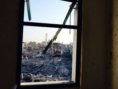 O bairro de Shekhaiya na Cidade de Gaza, nesta quinta.