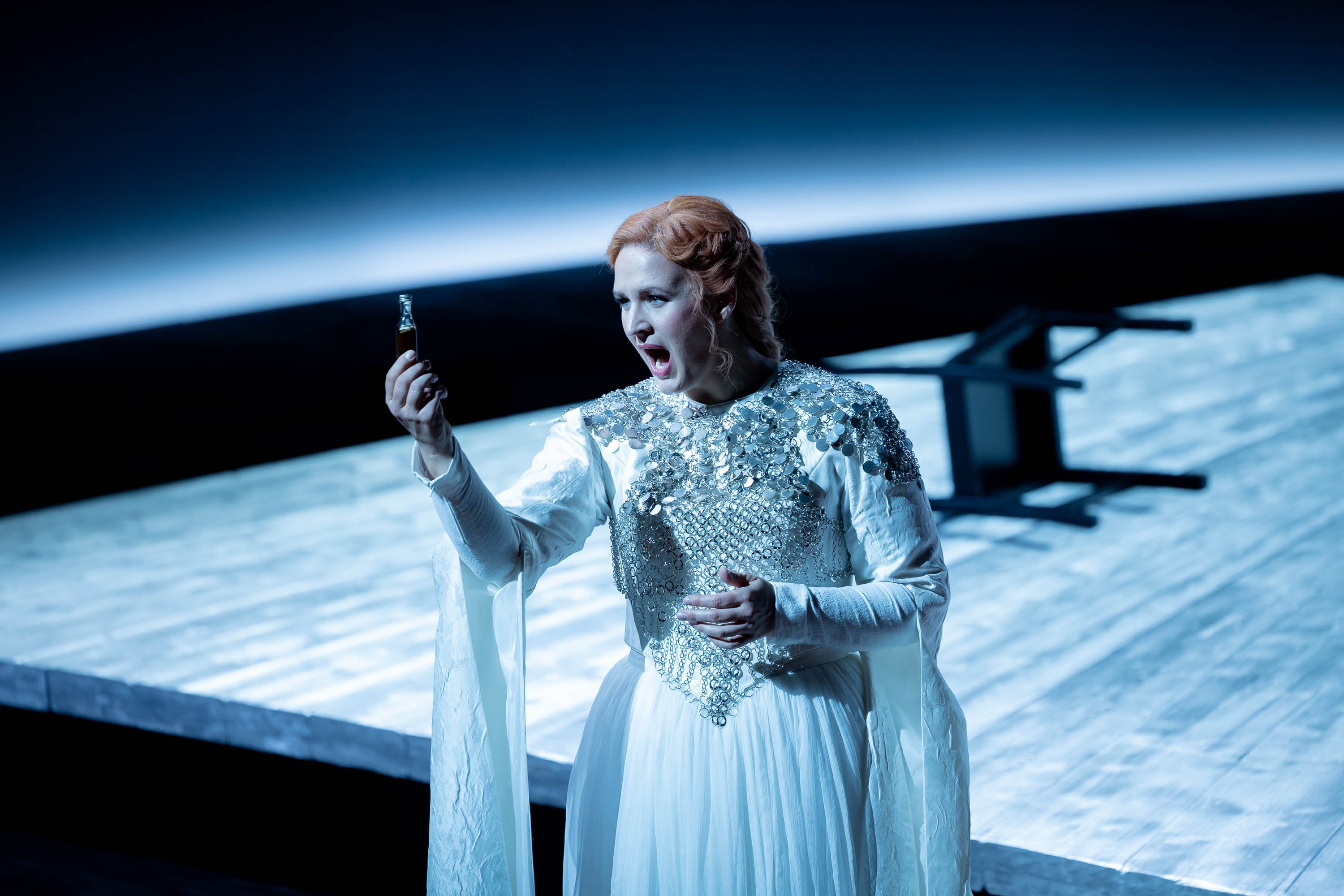 La soprano Lise Davidsen, durante el primer acto de 'Tristán e Isolda’, el 12 de enero en el Liceu de Barcelona.