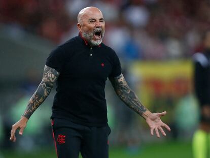 Jorge Sampaoli, durante su etapa al frente del Flamengo, en 2023.