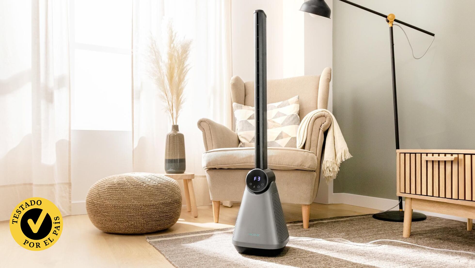 Pruebo cuatro ventiladores sin aspas y este es el mejor.