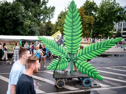Manifestación en Berlín a favor de la legalización del cannabis, en agosto.