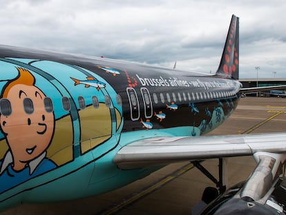 'Rackham', el A320 de Brussels Airlines convertido en el famoso submarino del cómic de Tintín 'El tesoro de Rackham el Rojo'.