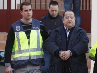 Alfonso Tezanos, en el momento de ser detenido la pasada semana. 