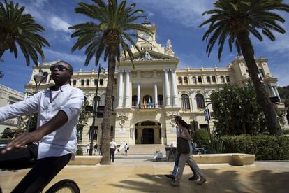 Fachada del Ayuntamiento de Málaga.