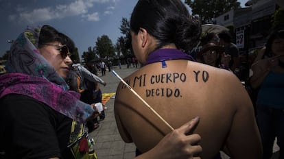Marcha contra la violencia machista en México.